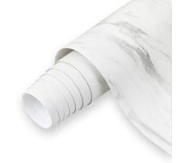 Revestimiento de Vinilo Autoadhesivo Profesional para Pared, Puertas, Muebles, Cocina y Baños - Mármol Blanco Calacata Mate - Sin Obra - Alta Resistencia - KM1705 - Envío desde España - 124 x 100 cm