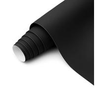 Revestimiento de Vinilo Autoadhesivo Profesional para Pared, Puertas, Muebles, Cocina y Baños - Negro KS1814 - Sin Obra - Alta Resistencia - Envío desde España - 124 x 100 cm