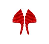 Revestimiento de volante de fibra de carbono para Toyota Highlander 2008 - 2013, color rojo/negro interior para embellecedor decorativo (color sólido)