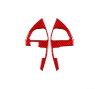 Revestimiento de volante de fibra de carbono para Toyota Highlander 2008 - 2013, color rojo/negro interior para embellecedor decorativo (B color sólido)