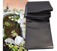 Revestimiento duradero de polietileno de alta densidad para estanques, estanques de peces de jardín, fuentes y arroyos, color negro, resistente al agua, 3 x 4 m, 5 x 8 m, 8 x 10 m, 10 x 12 m.