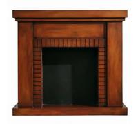 Revestimiento envolvente de chimenea Revestimiento de repisa chimenea roble macizo con gabinete decorativo for hogar diseño ladrillo(A)