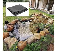 Revestimiento EPDM para estanques de 1 mm, Resistente, Negro, Protector, Resistente a pinchazos, 7,5 x 5 m, 7,5 x 6 m, 7,5 x 7 m, para Fuentes y Jardines acuáticos, 0,12 mm de Espesor (5,5 x