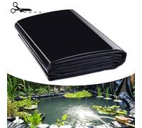 Revestimiento Negro de 4 x 10 m para estanques Exteriores. Preformado, fácil de Cortar, Resistente a pinchazos e Impermeable. Ideal para Jardines acuáticos, Fuentes y cascadas.