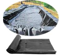 Revestimiento para estanque de polietileno de alta densidad de 3 x 5 m, 4 x 6 m, 5 x 8 m, resistente al agua, color negro, plegable, ideal para características de agua al aire libre.