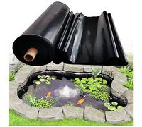 Revestimiento Para Estanque Espesor 0.12mm, Lona Para Estanques De Agua Negro Forro Lámina Para Estanque Protección UV, Para Piscinas De Peces Y Koi 2.5x7m 4x6m 5x8m 6x10m(Tamaño:6x20m(19.7x65.6ft))