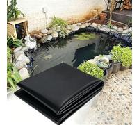 Revestimiento para Estanque Grande 5x5m 6x8m 10x9m Lona para Estanque de Peces Agua Exterior de 0,2mm de Grosor HDPE Negro Resistente al Desgarro Recortable(10x6m)