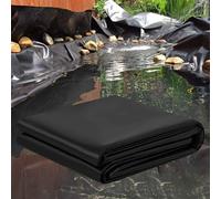 Revestimiento para estanques de Alta Densidad de 5 milésimas de Pulgada, Membrana de HDPE Negra de 0,1 m de Espesor para estanques de Peces, cascadas y Fuentes de koi. Tamaños de 4x4 m a 10x