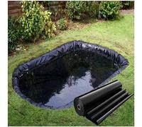 Revestimiento para estanques, Revestimiento de HDPE de 0,12 mm de Espesor, película Negra Resistente a los Rayos UV para estanques de Peces, Fuentes de Agua Exteriores, paisajismo de Jardine