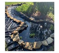 Revestimiento para estanques, Revestimiento de HDPE Negro para estanques - Película de Membrana Duradera para Piscinas y estanques, Ideal para Fuentes de Agua, Fuentes de jardín y proyectos