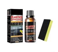 Revestimiento restaurador de plástico para coche, 50 ml, resistente al agua, agente de reparación de molduras antiincrustantes para parachoques desteñidos, manijas de puerta, restauración de