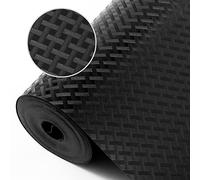 Revestimientos de estantes para gabinetes de Cocina Revestimientos de refrigerador Armario de Cocina Impermeable a Prueba de Aceite Alfombrillas para cajones Material EVA No Adhesivo Negro 44.5x400cm