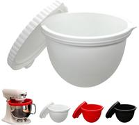 Revestimientos de silicona para batidoras de pie inclinables de 5 cuartos diseñados para una integración perfecta con la configuración de mezclador existente, no requiere herramientas (cuenco blanco