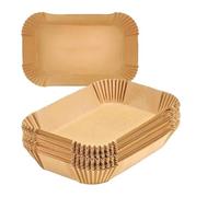 Revestimientos for freidora de aire, compatibles con Ninja, FG551/DG551/IG651 Foodi Smart XL, parrilla interior, rectangular, freidora de aire, revestimientos de papel pergamino, 100 Uds.