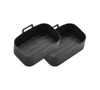 Revestimientos para freidora de aire Ninja Air Fryer Dual, revestimiento de silicona reutilizable para