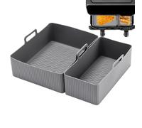 Revestimientos para freidoras de aire caliente, revestimientos de silicona para freidoras de aire caliente - Bandeja para hornear con revestimiento antiadherente | 2x accesorios para horno, bandeja pa