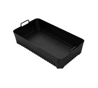 Revestimientos Rectangulares De Silicona Freidora De Aire, Compatible Con Ninja, Cesta De Freidora De Aire AF500, Repuesto Apto Lavavajillas, Revestimientos For Freidora Aire(10.4L Pan Black)