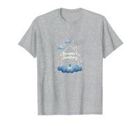 Reveur House Blue Dreamers Santuario Noche Estrellada Whimsy Camiseta, Hombre, Gris Jaspeado, XL