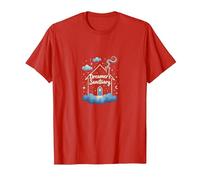Reveur House Blue Dreamers Santuario Noche Estrellada Whimsy Camiseta, Hombre, Rojo, L