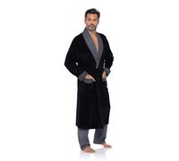 Revise Vasco RE-104 - Albornoz para hombre - 80% algodón, albornoz para todo el año, azul oscuro, 4XL