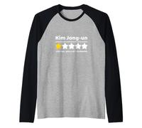 Revisión divertida de una estrella Kim Jong-un Funny Camiseta Manga Raglan