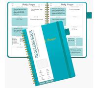 Revista de oracin de Regolden-Book para mujeres Daily Bible Journal devocional Verso Verso Writing Spiral Notebook para regalos cristianos dura 6 me