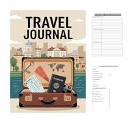 Revista de viajes para mujeres, Notebook de Travel Journal - Notebook de Toqueders Travelers gobernado con correa elástica - Planificador de vacaciones multipropósito para aventuras de viaje de viaje