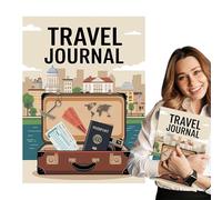 Revista de viajes para mujeres, Notebook de Travel Journal | Notebook de Toqueders Travelers gobernado con correa elástica,Planificador de vacaciones portátil para campamento de caminatas de viaje de