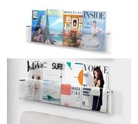 Revistero acrílico, Expositor de folletos pared, organizador revistas for rincón lectura(40cm(15 3/4"))