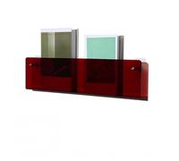 Revistero Acrílico Para Montar En La Pared, Revistero De Una Sola Pieza Moldeado Al Calor, Ahorra Espacio, Ideal Para Salas De Estar/despachos/oficinas(Red,120cm/47.3in)