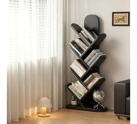 Revistero De Madera Maciza, Expositor De Folletos, Revistero De Diseño Escalonado, Expositor De Revistas Desmontable Para Oficinas, Hospitales, Centros Comerciales Y Vestíbulos(Black,17.3x7.8x49.2in)