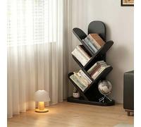 Revistero De Madera Maciza, Expositor De Folletos, Revistero De Diseño Escalonado, Expositor De Revistas Desmontable Para Oficinas, Hospitales, Centros Comerciales Y Vestíbulos(Black,17.3x7.8x38.5in)