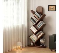 Revistero De Madera Maciza, Expositor De Folletos, Revistero De Diseño Escalonado, Expositor De Revistas Desmontable Para Oficinas, Hospitales, Centros Comerciales Y Vestíbulos(Brown,17.3x7.8x49.2in)