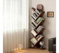 Revistero De Madera Maciza, Expositor De Folletos, Revistero De Diseño Escalonado, Expositor De Revistas Desmontable Para Oficinas, Hospitales, Centros Comerciales Y Vestíbulos(Brown,17.3x7.8x60in)