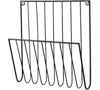 Revistero de pared for colgar documentos, cartas, revistas, expedientes (negro, 26 x 25 x 7 cm)(Black)