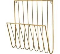 Revistero de pared for colgar documentos, cartas, revistas, expedientes (negro, 26 x 25 x 7 cm)(Gold)