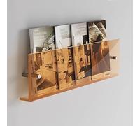 Revistero de pared transparente para colgar en el baño, soporte de documentos, clasificador de correo, soporte para folletos para oficina, dormitorio, espacios pequeños, vestíbulo de hotel