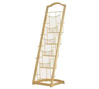 Revistero de pie, elegante soporte de exhibición para periódicos, cómics y libros, organizador que ahorra espacio para el hogar y la oficina