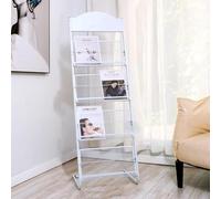 Revistero portátil independiente, organizador elegante para sala de espera y sala de estar, diseño que ahorra espacio para un fácil acceso