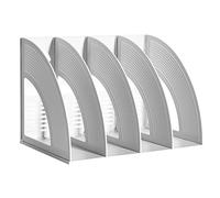 Revisteros A4, HAIYUU 4 Compartimentos Organizador de Archivos de Plástico Soporte de Archivo de plástico para Revistas Revistero archivador para el hogar Escuela Oficina Papelería Documento