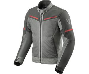 Revit Airwave 3 Chaqueta textil para motocicletas, gris/rojo, Talla S