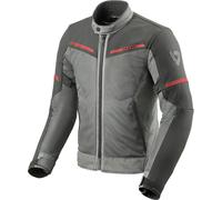 Revit Airwave 3 Chaqueta textil para motocicletas, gris/rojo, Talla XS