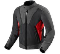 Revit Airwave 4 Chaqueta textil de motocicleta, negro-rojo, tamaño L para Hombres