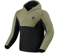 Revit Andon Sudadera con capucha de moto, negro/verde, Talla 3XL