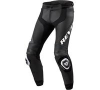 Revit Apex Pantalones de cuero para motocicletas, Negro/Blanco, Talla 52/32