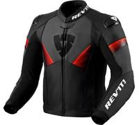 Revit Argon 2, chaqueta de cuero 52 male Negro/Rojo Neón