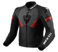Revit Argon 2, chaqueta de cuero 56 male Negro/Rojo Neón