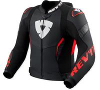 Revit Argon 3 Pro, chaqueta de cuero perforada 50 male Negro/Rojo Neón