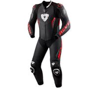 REV'IT! Traje de cuero de una sola pieza Argon 3 perforado negro-rojo Talla 50 Hombre