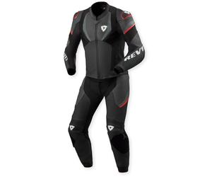 Revit Beta 2 Mono de moto de piel de 2 piezas perforado, negro-gris, tamaño 54 para Hombres